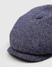 Load image into Gallery viewer, Stetson x Woolrich Hatteras Newsboy Cap (Herringbone) - Blue
