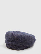 Load image into Gallery viewer, Stetson x Woolrich Hatteras Newsboy Cap (Herringbone) - Blue
