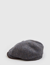 Load image into Gallery viewer, Stetson Hatteras Herringbone Newsboy Cap - Brown/Blue
