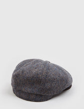 Load image into Gallery viewer, Stetson Hatteras Herringbone Newsboy Cap - Brown/Blue
