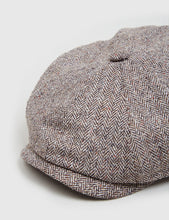 Load image into Gallery viewer, Stetson Hatteras Herringbone Newsboy Cap (Silk) - Brown
