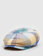Load image into Gallery viewer, Stetson Hatteras Check Newsboy Cap (Linen) - Green
