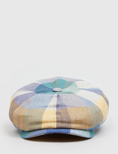 Load image into Gallery viewer, Stetson Hatteras Check Newsboy Cap (Linen) - Green
