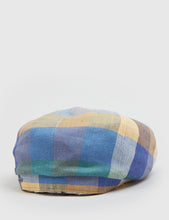 Load image into Gallery viewer, Stetson Hatteras Check Newsboy Cap (Linen) - Green

