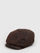 Load image into Gallery viewer, Stetson Hatteras Newsboy Cap (Pig Skin) - Dark Brown
