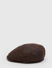 Load image into Gallery viewer, Stetson Hatteras Newsboy Cap (Pig Skin) - Dark Brown
