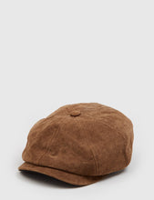 Load image into Gallery viewer, Stetson Hatteras Suede Newsboy Cap (Pigskin) - Brown
