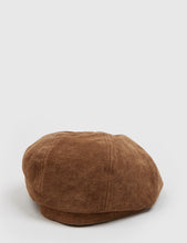 Load image into Gallery viewer, Stetson Hatteras Suede Newsboy Cap (Pigskin) - Brown
