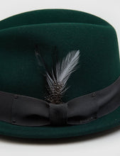 Load image into Gallery viewer, Bailey Tino Felt Crushable Trilby Hat (Wool) - Hemlock Green
