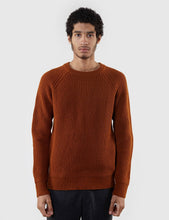 Load image into Gallery viewer, Gant Rugger Half Knitted Jumper - Hotdog Brown

