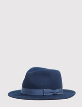 Load image into Gallery viewer, Bailey Curtis Widebrim Fedora Hat - Navy Blue
