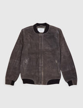Load image into Gallery viewer, Bellfield Hadon Suede Bomber Jacket - Charcoal
