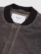 Load image into Gallery viewer, Bellfield Hadon Suede Bomber Jacket - Charcoal
