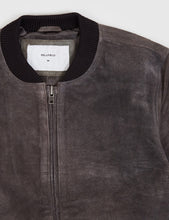 Load image into Gallery viewer, Bellfield Hadon Suede Bomber Jacket - Charcoal
