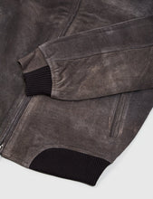 Load image into Gallery viewer, Bellfield Hadon Suede Bomber Jacket - Charcoal
