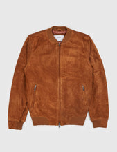 Load image into Gallery viewer, Bellfield Hadon Suede Bomber Jacket - Tan
