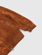 Load image into Gallery viewer, Bellfield Hadon Suede Bomber Jacket - Tan
