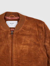 Load image into Gallery viewer, Bellfield Hadon Suede Bomber Jacket - Tan
