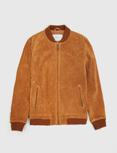 Load image into Gallery viewer, Bellfield Plato Suede Bomber Jacket - Tan
