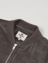 Load image into Gallery viewer, Bellfield Tupelo Suede Bomber Jacket - Grey
