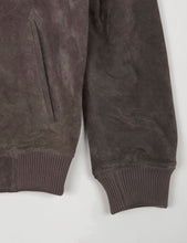 Load image into Gallery viewer, Bellfield Tupelo Suede Bomber Jacket - Grey
