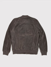 Load image into Gallery viewer, Bellfield Tupelo Suede Bomber Jacket - Grey
