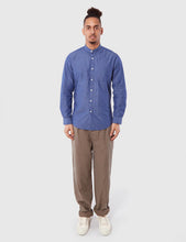 Load image into Gallery viewer, Portuguese Flannel Cafe Grandad Shirt - Blue
