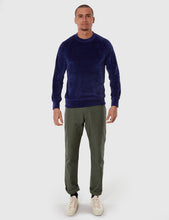 Load image into Gallery viewer, La Paz Cunha Velour Striped Sweatshirt - Blue
