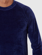 Load image into Gallery viewer, La Paz Cunha Velour Striped Sweatshirt - Blue
