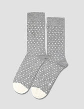 Load image into Gallery viewer, Democratique Originals Polkadot Socks - Light Grey Melange
