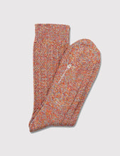 Load image into Gallery viewer, Democratique Relax ZigZag Socks - Spring Red/Curry
