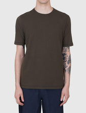 Load image into Gallery viewer, Folk Contrast Sleeve T-Shirt - Military Green
