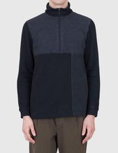 Load image into Gallery viewer, Folk Combination Funnel Neck Sweatshirt - Black
