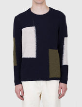Load image into Gallery viewer, Folk Interference Knit Sweatshirt - Navy

