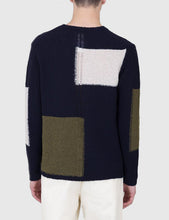 Load image into Gallery viewer, Folk Interference Knit Sweatshirt - Navy
