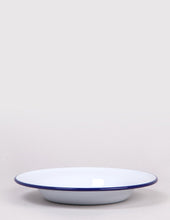 Load image into Gallery viewer, Falcon Enamelware Soup Plate - White/Blue
