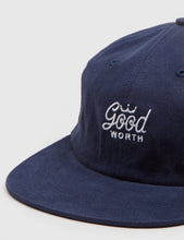 Load image into Gallery viewer, Good Worth Crown 6-Panel Cap - Navy
