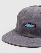 Load image into Gallery viewer, Good Worth Fish 6-Panel Cap - Grey
