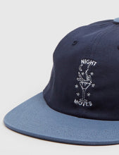 Load image into Gallery viewer, Good Worth Night Moves 6-Panel Cap - Navy Blue
