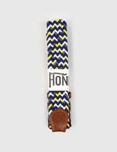 Load image into Gallery viewer, Hone Woven Plait Belt - Blue/Yellow
