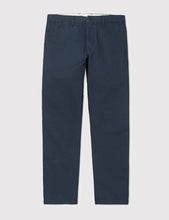 Load image into Gallery viewer, Carhartt Johnson Chino Pant (Regular) - Navy Blue Rinsed
