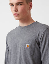 Load image into Gallery viewer, Carhartt Pocket Long Sleeve T-Shirt - Dark Grey
