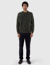 Load image into Gallery viewer, Edwin Purl Ecojean Knit Jumper - Uniform Green
