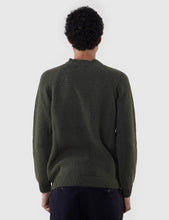 Load image into Gallery viewer, Edwin Purl Ecojean Knit Jumper - Uniform Green
