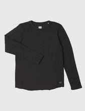 Load image into Gallery viewer, Edwin Waffle Long Sleeve T-Shirt - Black
