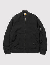 Load image into Gallery viewer, Carhartt Adams Bomber Jacket - Black
