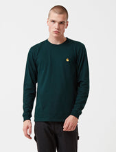 Load image into Gallery viewer, Carhartt Chase Long Sleeve T-Shirt - Parsley Green
