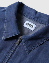 Load image into Gallery viewer, Edwin Demo Zip Denim Shirt (Bleach Washed) - Blue
