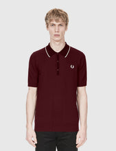 Load image into Gallery viewer, Fred Perry Pointelle Knit Shirt - Aubergine
