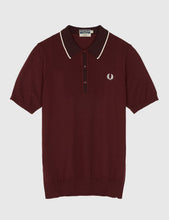 Load image into Gallery viewer, Fred Perry Pointelle Knit Shirt - Aubergine
